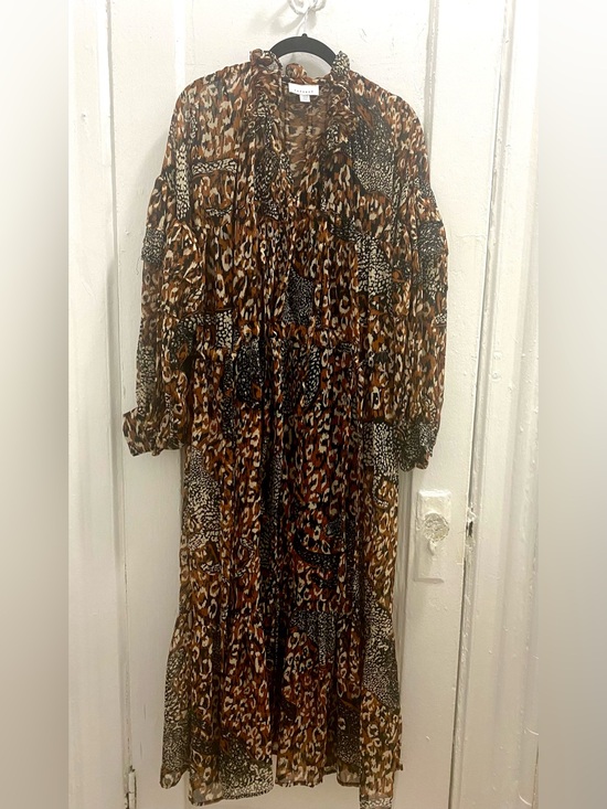 Topshop Dresses & Skirts - Topshop Brown Black Cream Animal Print maxi dress